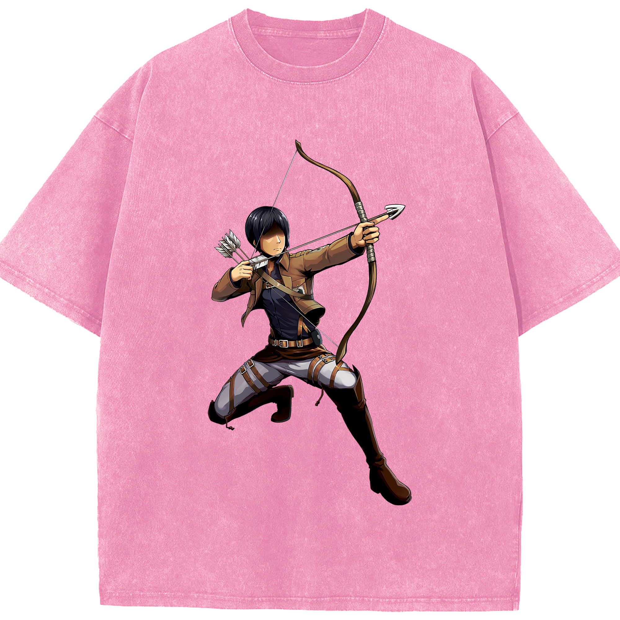 （画像用） 進撃の巨人 Attack on Titan 綿100% ヴィンテージ風 半袖Tシャツ（フロントプリント）